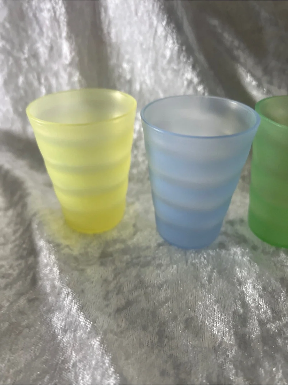 Tupperware Frosted Tumbler Set in Yellow, Blue, Green, Orange